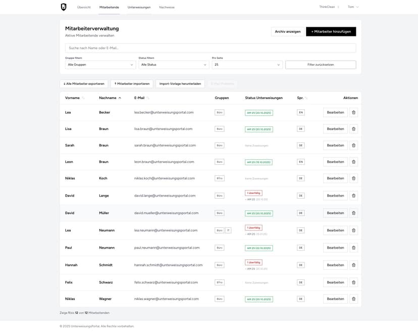 Mitarbeiterverwaltung
